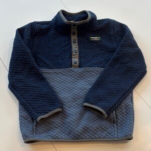 L.L. Bean Blue and Gray Quilted Pullover
